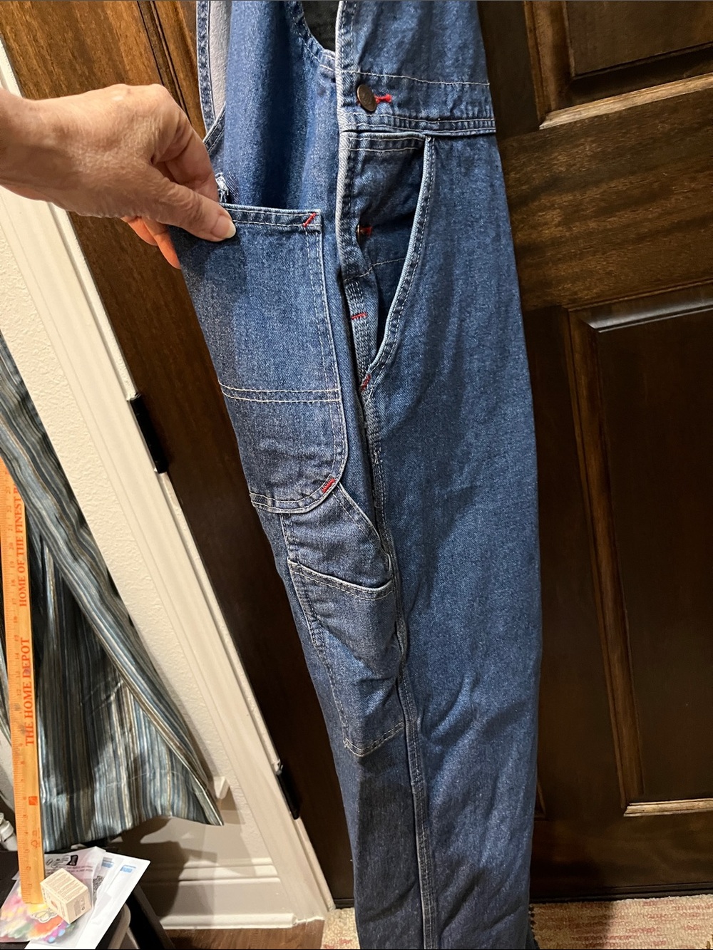 Dickies Blue Relaxed Fit Denim Overalls 42” x 29” - Picture 3 of 9
